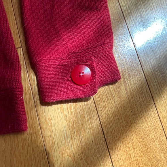 Winter Silks women's cardigan nice design knitted. Size L Red - Picture 7 of 11